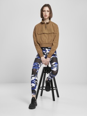 Дамско късо яке в кафяв цвят Ladies Cropped Crinkle Jacket Дамско късо яке в кафяв цвят Ladies Cropped Crinkle Jacket