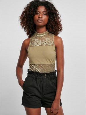 Дамско боди в цвят каки Ladies Laces Body