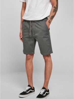 Мъжки къси панталони в тъмносиво Stretch Twill Joggshorts