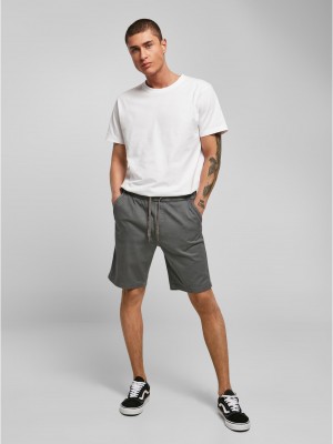 Мъжки къси панталони в тъмносиво Stretch Twill Joggshorts