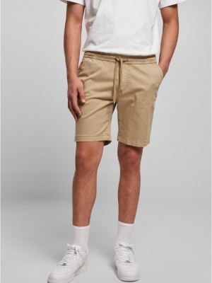 Мъжки къси панталони в бежово Stretch Twill Joggshorts