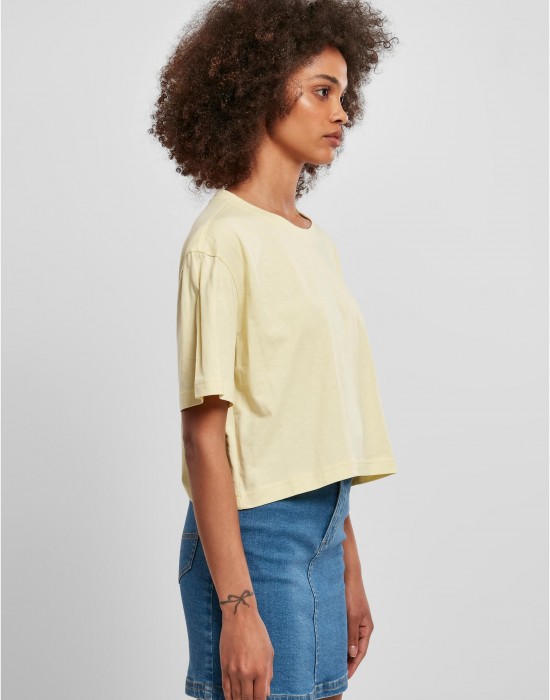 Дамска къса тениска в жълто Ladies Short Oversized Tee, Urban Classics, Топове - Complex.bg