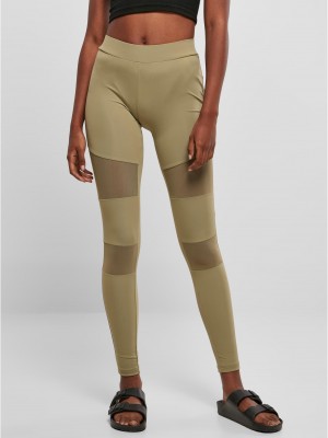 Дамски клин в цвят каки Ladies Tech Mesh Leggings Дамски клин в цвят каки Ladies Tech Mesh Leggings