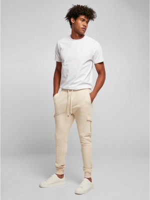 Мъжко долнище в бежов цвят Fitted Cargo Sweatpants Мъжко долнище в бежов цвят Fitted Cargo Sweatpants