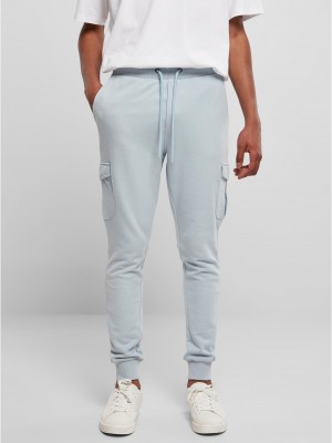 Мъжко долнище в светлосиньо Fitted Cargo Sweatpants Мъжко долнище в светлосиньо Fitted Cargo Sweatpants