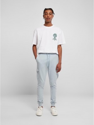 Мъжко долнище в светлосиньо Fitted Cargo Sweatpants Мъжко долнище в светлосиньо Fitted Cargo Sweatpants