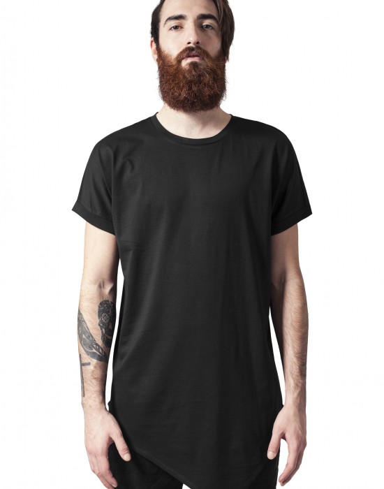 Мъжка дълга тениска в черно Asymetric Long Tee, Urban Classics, Мъже - Complex.bg