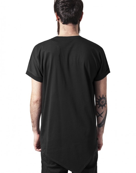 Мъжка дълга тениска в черно Asymetric Long Tee, Urban Classics, Мъже - Complex.bg