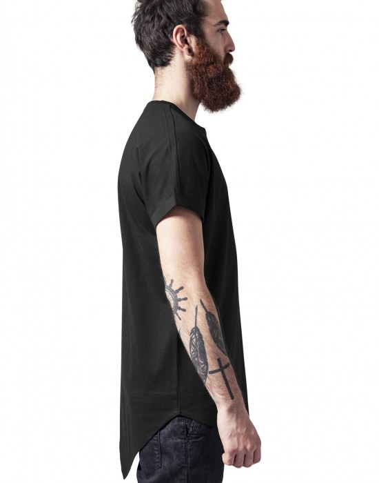 Мъжка дълга тениска в черно Asymetric Long Tee, Urban Classics, Мъже - Complex.bg