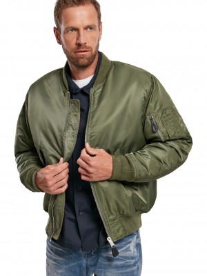 Мъжко яке тип бомбър в цвят маслина MA1