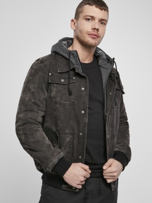 Мъжко яке с качулка в черен цвят Dayton