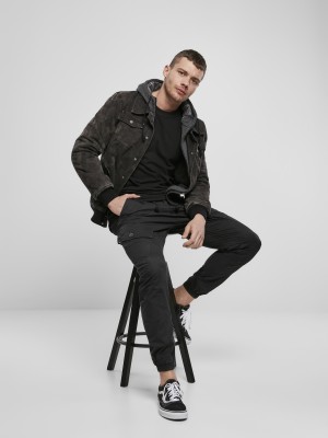 Мъжко яке с качулка в черен цвят Dayton