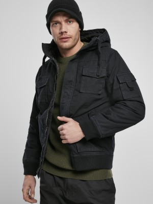 Мъжко яке с качулка в черен цвят Bronx