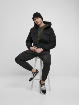 Мъжко яке с качулка в черен цвят Bronx