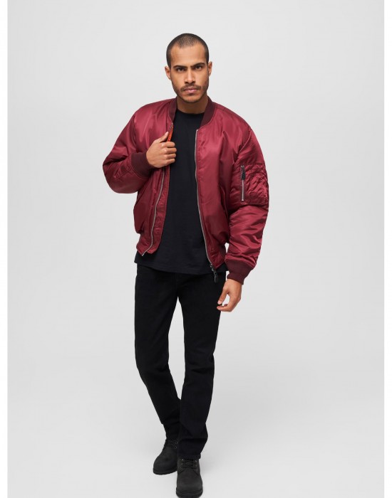 Мъжко яке тип бомбър в червен цвят MA1, Urban Classics, Зимни якета - Complex.bg