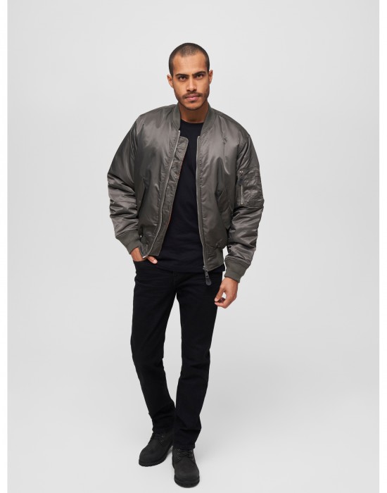 Мъжко яке тип бомбър в сив цвят MA1, Urban Classics, Зимни якета - Complex.bg