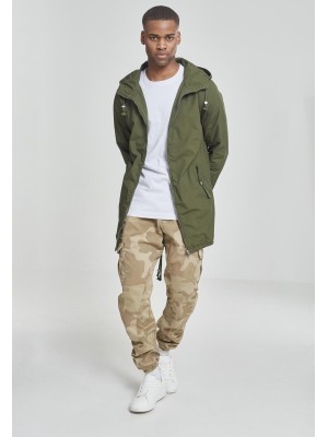 Мъжко дълго яке Urban Classics в цвят маслина