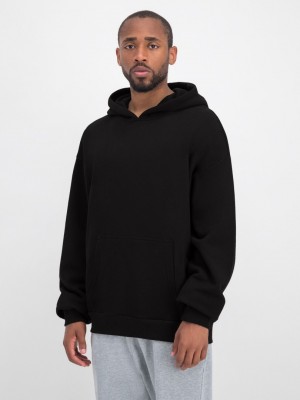 Мъжки суичър с качулка в черен цвят Mister Tee Dusa Painting