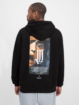 Мъжки суичър с качулка в черен цвят Mister Tee Dusa Painting