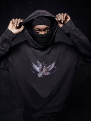 Мъжки суичър с качулка в черен цвят Mister Tee Vive la Liberte Hoody