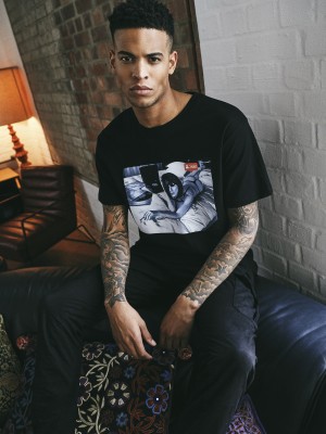 Мъжка тениска в черен цвят Mister Tee Thousand Likes