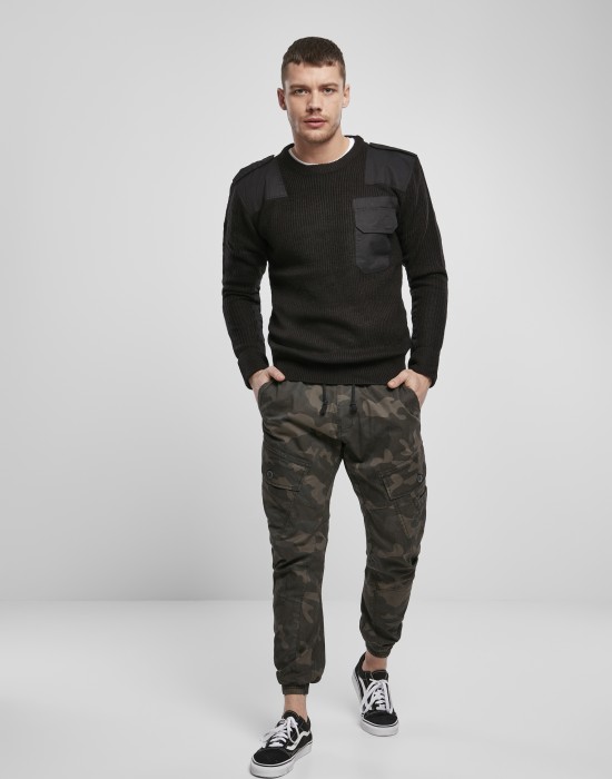 Мъжка пуловер в черен цвят Brandit Military Sweater, Brandit, Мъже - Complex.bg