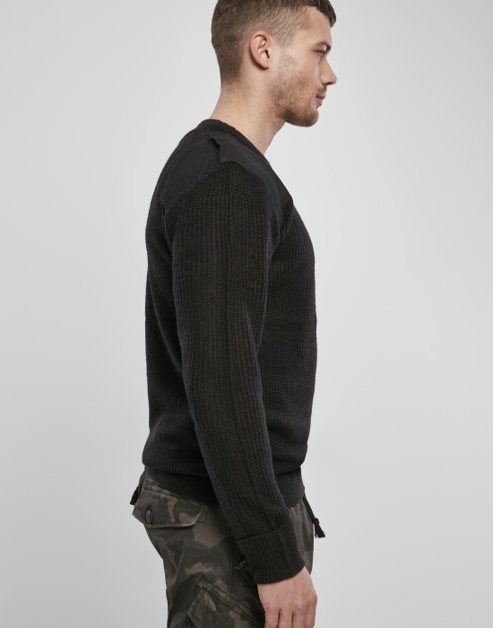 Мъжка пуловер в черен цвят Brandit Military Sweater, Brandit, Мъже - Complex.bg