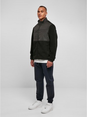 Мъжко пухкаво яке в черен цвят Urban Classics Sherpa Jacket
