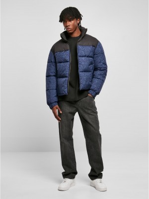Мъжко зимно яке в син цвят Urban Classics Puffer Jacket