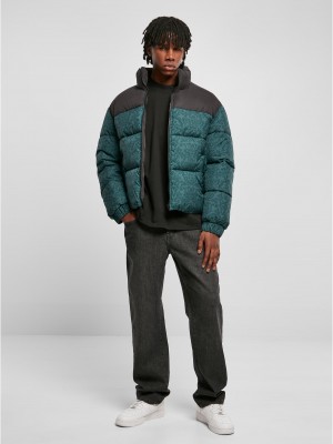 Мъжко зимно яке в зелен цвят Urban Classics Puffer Jacket