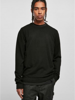 Мъжка плетена блуза в черен цвят Urban Classics  Мъжка плетена блуза в черен цвят Urban Classics