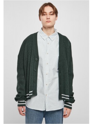 Мъжка плетена жилетка в тъмнозелен цвят Urban Classics Мъжка плетена жилетка в тъмнозелен цвят Urban Classics