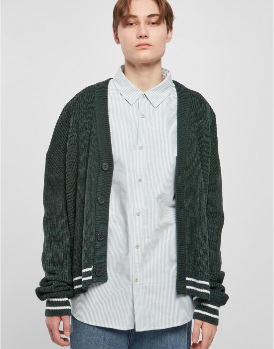 Мъжка плетена жилетка в тъмнозелен цвят Urban Classics, Urban Classics, Горнища - Complex.bg