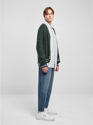 Мъжка плетена жилетка в тъмнозелен цвят Urban Classics Мъжка плетена жилетка в тъмнозелен цвят Urban Classics