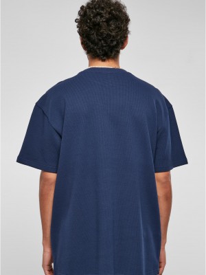 Мъжка тениска в син цвят Urban Classics Waffle Tee Мъжка тениска в син цвят Urban Classics Waffle Tee