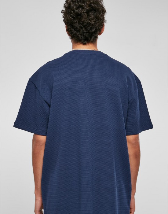 Мъжка тениска в син цвят Urban Classics Waffle Tee, Urban Classics, Тениски - Complex.bg