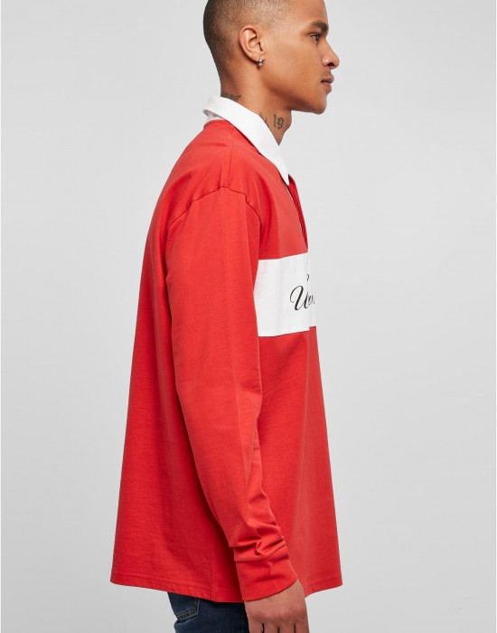 Мъжка блуза с яка в червен цвят Urban Classics, Urban Classics, Блузи - Complex.bg