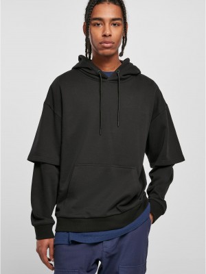Мъжки широк суичър с качулка в черен цвят Urban Classics Oversized Hoody