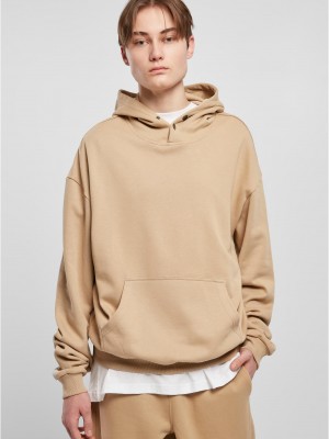 Мъжки суичър с качулка в бежов цвят Urban Classics Snap Hoody