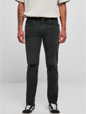 Мъжки дънки в черен цвят Urban Classics Distressed Denim