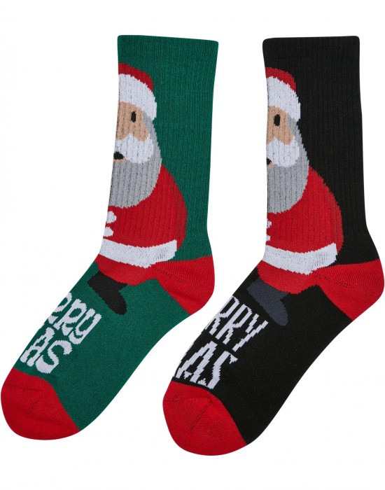 Два чифта коледни чорапи Urban Classics Fancy Santa, Urban Classics, Чорапи - Complex.bg