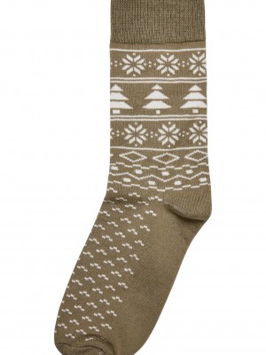Три чифта коледни чорапи Urban Classics XMAS Pattern Socks