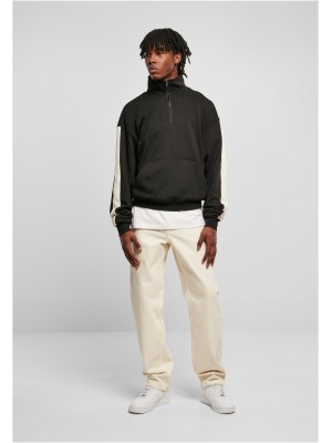 Мъжки суичър с половин цип в черен цвят Urban Classics Troyer