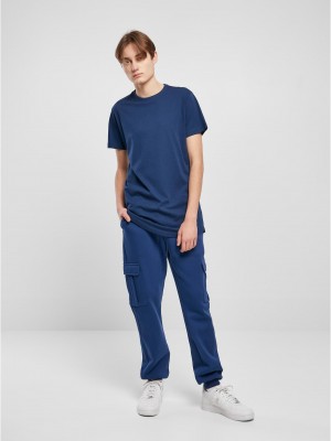 Мъжка дълга тениска в син цвят Urban Classics Shaped Long Tee Мъжка дълга тениска в син цвят Urban Classics Shaped Long Tee