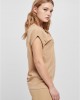 Дамска тениска в бежов цвят Urban Classics Ladies Shoulder Tee, Urban Classics, Тениски - Complex.bg