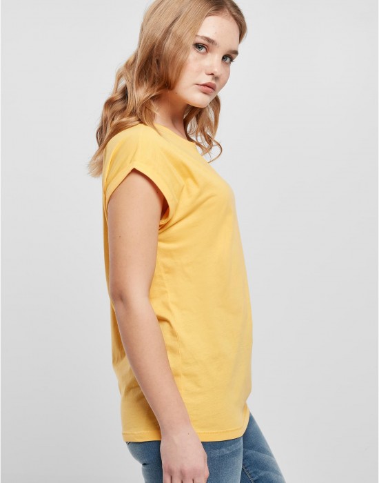 Дамска тениска в жълт цвят Urban Classics Ladies Shoulder Tee, Urban Classics, Тениски - Complex.bg