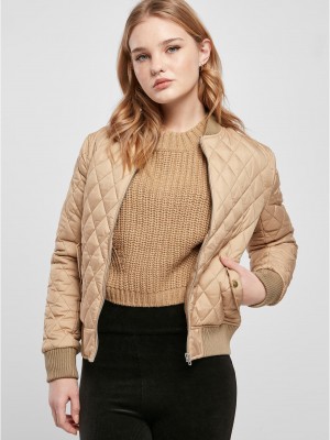 Дамско яке тип бомбър в бежов цвят Urban Classics Jacket Дамско яке тип бомбър в бежов цвят Urban Classics Jacket