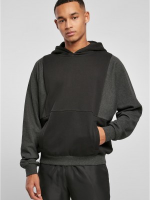 Мъжки суичър с качулка в черен цвят Urban Classics Hoody black/charcoal 