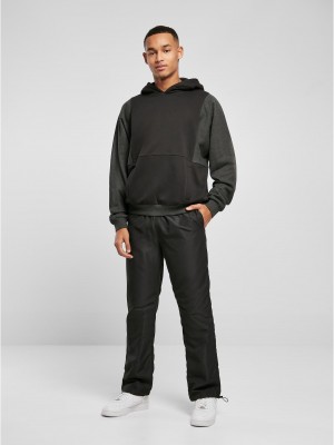 Мъжки суичър с качулка в черен цвят Urban Classics Hoody black/charcoal 