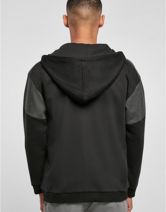 Мъжки суичър с цип в черен цвят Urban Classics Zip Hoody, Urban Classics, Суичъри с цип - Complex.bg